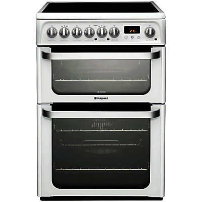 Hotpoint HUE61PS Electric Cooker, White Hotpoint HUE61PS Electric Cooker, White